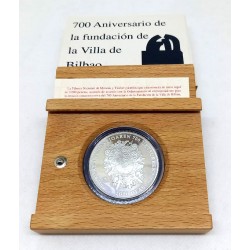 España. 2000. 2000 Pesetas (Proof) (Plata) 700 Aniv. de la Fundación de la Villa de Bilbao