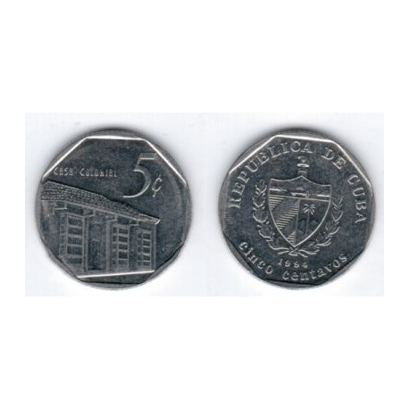 (575.1) Cuba. 1994. 5 Centavos (EBC)