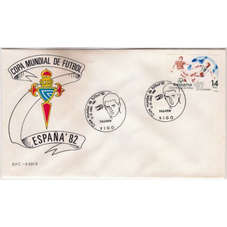 Sobre Primer Día. España. 1982. Copa de Mundial de Fútbol. Vigo (Nuevo)