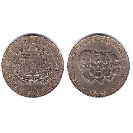 (62.2) República Dominicana. 1968. ½ Peso (MBC)