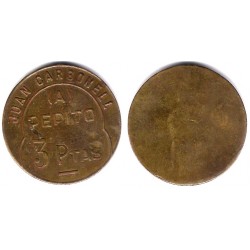 Juan Carbonell. 3 Pesetas (MBC)