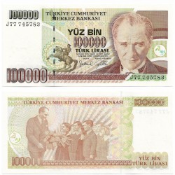 (206) Turquía. 1970. 100000 Lira (SC)