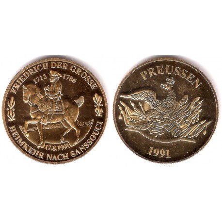 Medalla. Friedrich der Grosse. 1991. Preussen (SC) 40mm