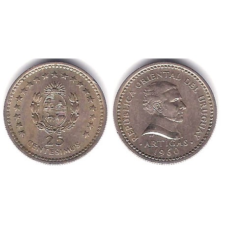 (40) Uruguay. 1960. 25 Centesimos (EBC)