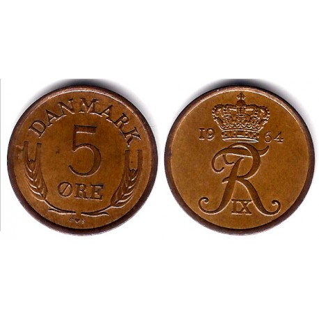 (848.1) Dinamarca. 1964. 5 Ore (MBC)