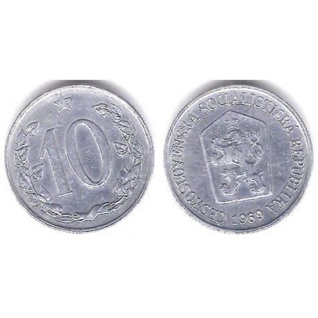 (49.1) Checoslovaquia. 1969. 10 Haleru (MBC+)