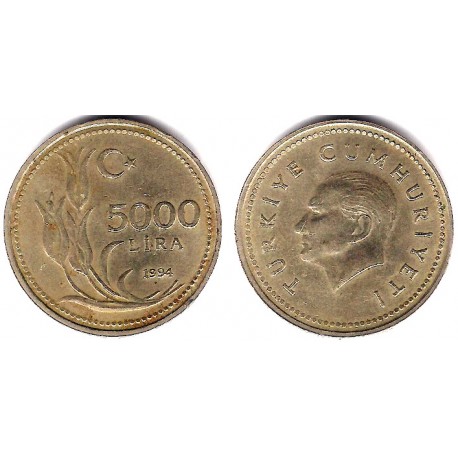 (1025) Turquía. 1994. 5000 Lira (MBC-)