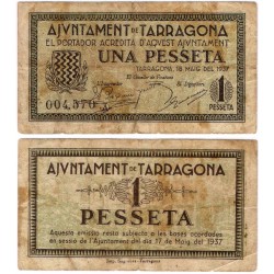 Tarragona. 1937. 1 Peseta (BC+)