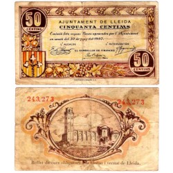 Lleida. 1937. 50 Céntimos (BC)