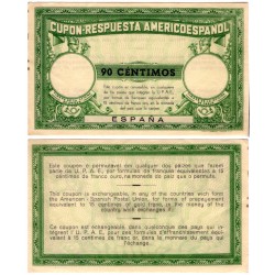 España. Cupón-Respuesta Americoespañol. 90 Céntimos (EBC+)