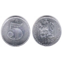 (80) Checoslovaquia. 1990. 5 Haleru (SC)