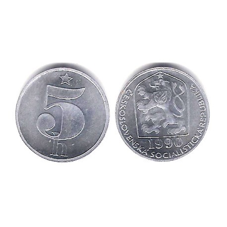 (80) Checoslovaquia. 1990. 5 Haleru (SC)