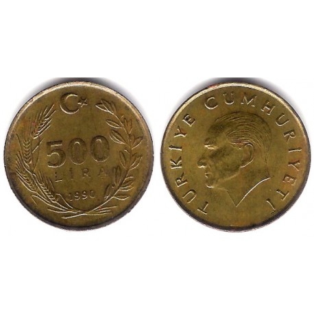 (989) Turquía. 1990. 500 Lira (EBC+)