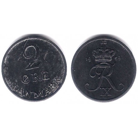 (840.2) Dinamarca. 1959. 2 Ore (BC+)