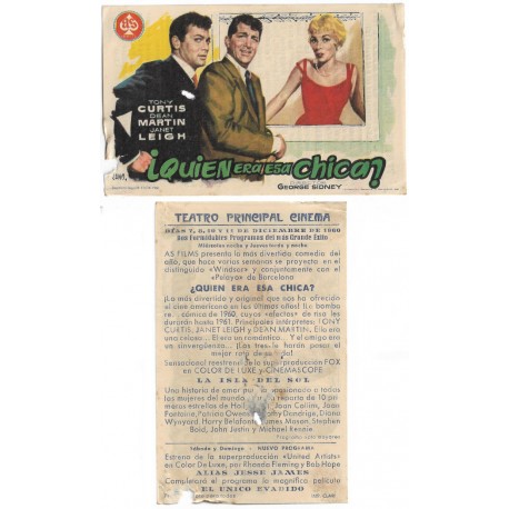 ¿Quién era esa chica?. 1960. Teatro Principal Cinema