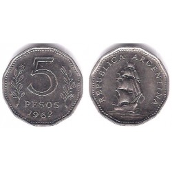 (59) Argentina. 1962. 5 Pesos (MBC)