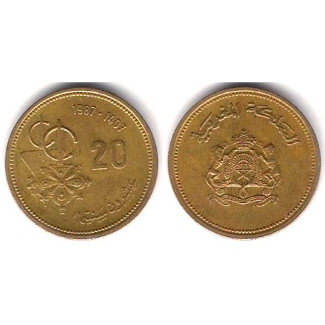 (Y85) Marruecos. 1987. 20 Santimat (MBC)