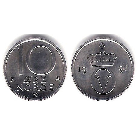(416) Noruega. 1991. 10 Ore (SC)