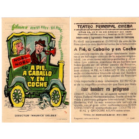 A Pie, a caballo y en coche. 1959. Teatro Principal Cinema