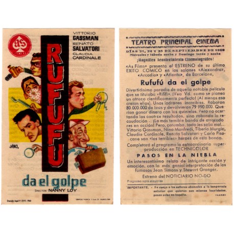 Rufufú da el golpe. 1960. Teatro Principal Cinema