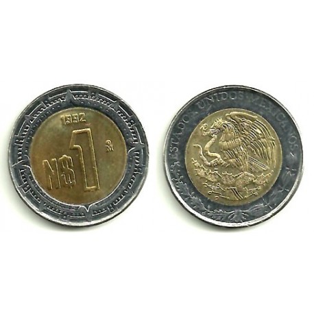 (550) Estados Unidos Mexicanos. 1992. 1 Nuevo Peso (EBC)