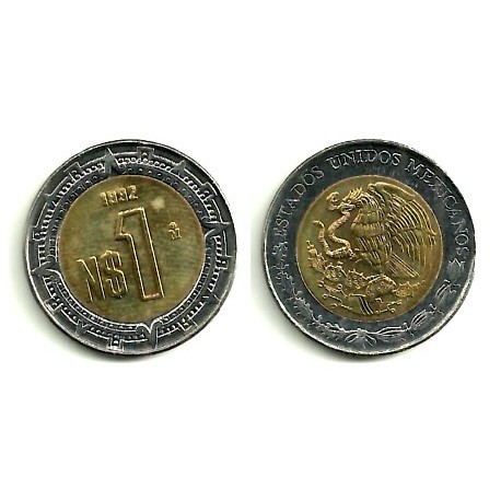 (550) Estados Unidos Mexicanos. 1992. 1 Nuevo Peso (EBC)
