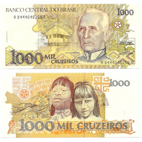 (231b) Brasil. 1990-91. 1000 Cruzeiros (SC)