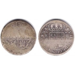 Felipe V. 1721. 2 Reales (BC-) (Plata) Ceca de Madrid A