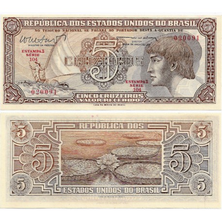 (166b) Brasil. 1961-62. 5 Cruzeiros (SC)