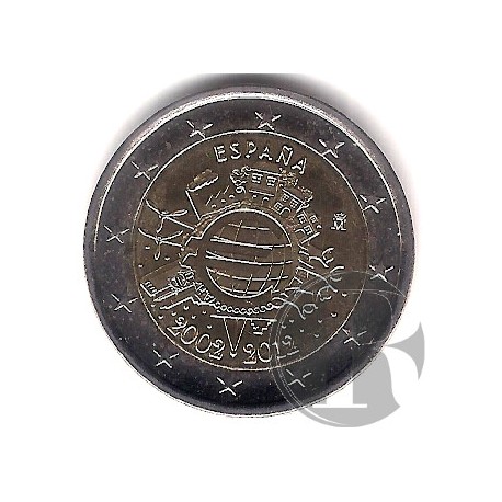 España. 2012. 2 Euro (SC) X Aniversario del Euro