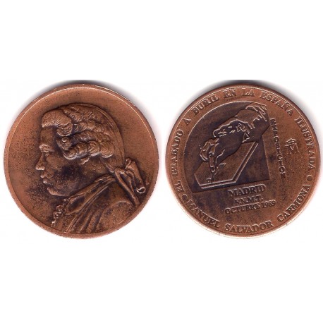 Medalla. Manuel Salvador Carmona. El Grabado a Buril en la España Ilustrada (SC)