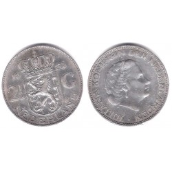 (185) Países Bajos. 1962. 2½ Gulden (MBC) (Plata)