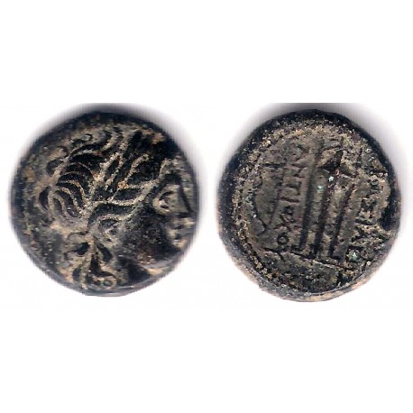 Imperio Seleucida (Antiochos I Soter). 261-246 a.C. Bronze 19mm (EBC)