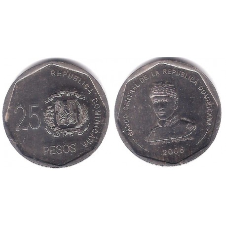 (107) República Dominicana. 2005. 25 Pesos (EBC+)