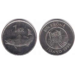 (27a) Islandia. 1996. 1 Krona (EBC)