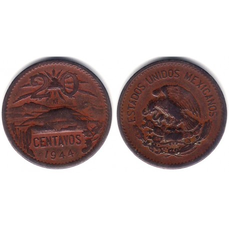 (439) Estados Unidos Mexicanos. 1944. 20 Centavos (BC+)