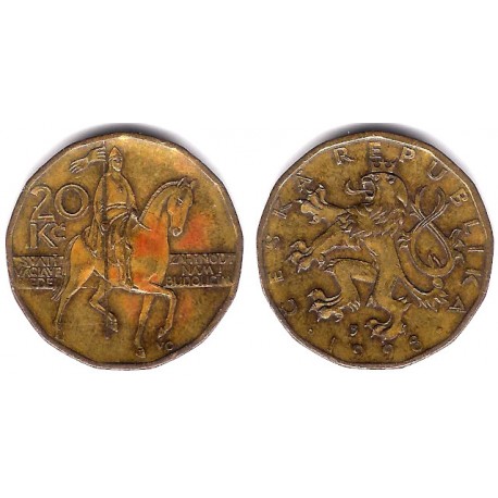 (5) República Checa. 1998. 20 Korun (MBC/MBC-)