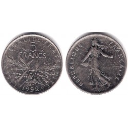 (926a.1) Francia. 1992. 5 Francs (MBC)