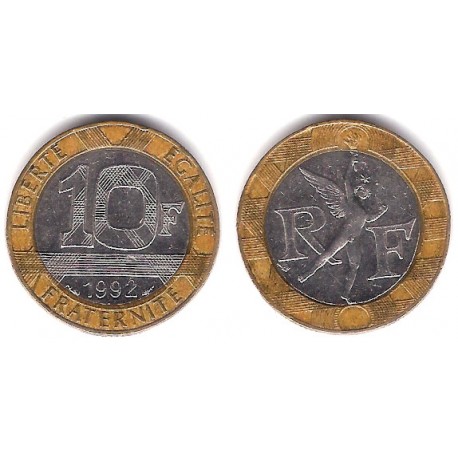 (964.1) Francia. 1992. 10 Francs (MBC)