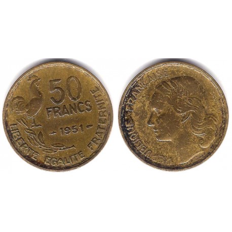(918.1) Francia. 1951. 50 Francs (MBC)