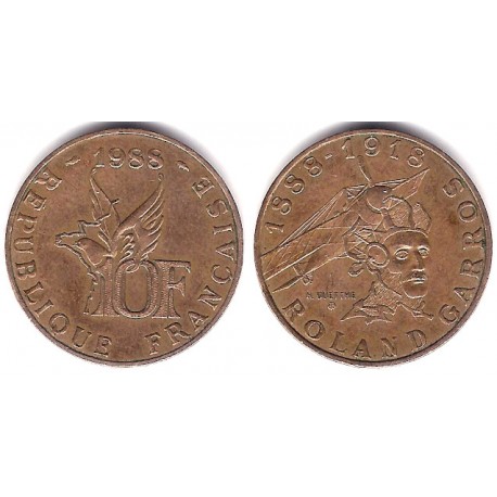 (965) Francia. 1988. 10 Francs (BC+)