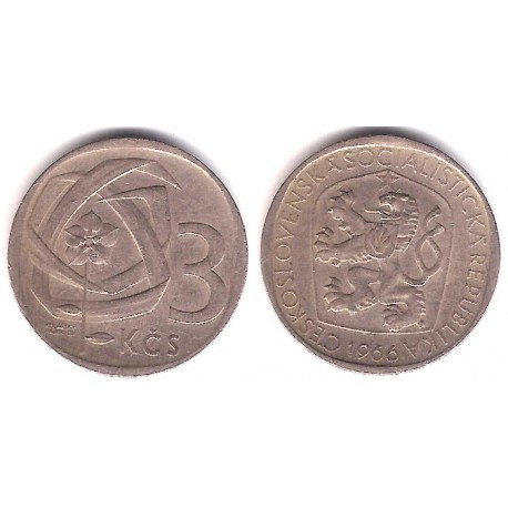 (57) Checoslovaquia. 1966. 3 Koruny (EBC)