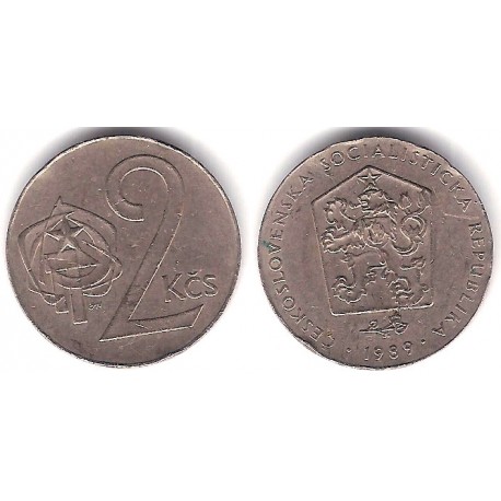 (75) Checoslovaquia. 1989. 2 Koruny (MBC)