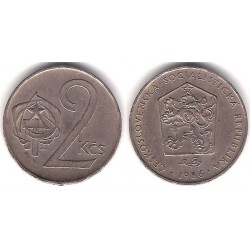 (75) Checoslovaquia. 1986. 2 Koruny (MBC)