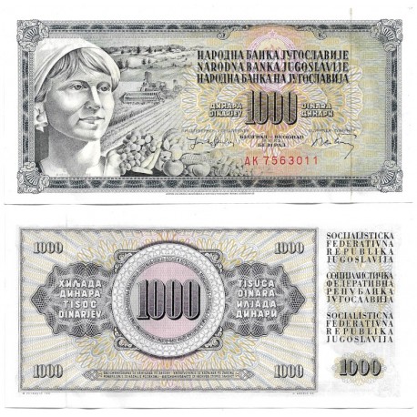 (86) Yugoslavia. 1974. 1000 Dinara (SC)