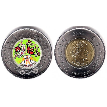 Canadá. 2023. 2 Dollars (SC) Dia Nacional de los Pueblos Indigenas. Coloreada