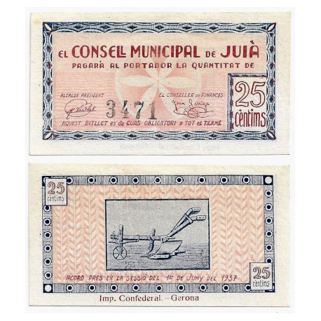 Juià. 1937. 25 Céntimos (SC)