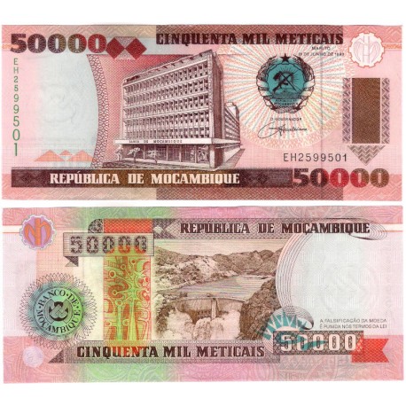 (138) Mozambique. 1993. 50000 Meticais (SC)