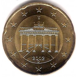 Alemania. 2002(D). 20 Céntimos (SC)