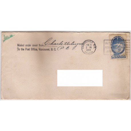 Sobre Primer Día. Canadá. 1955. 10ª Aniversario Naciones Unidas (Nuevo)